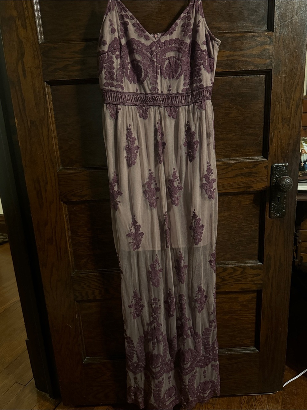 Altar'd State Embroidered Maxi Dress, Size Large